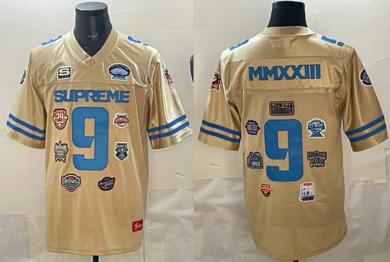 Men 2026 #9 Mmxxiii Gold Limited NCAA Jersey 01